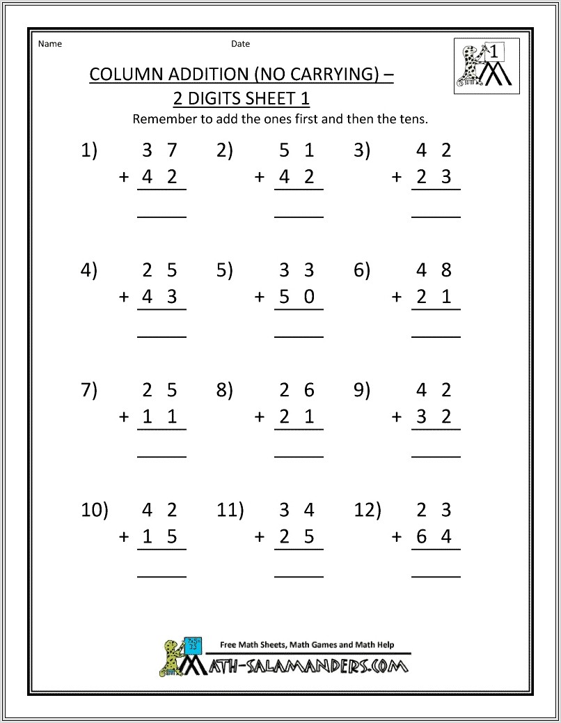 Math Addition And Subtraction Worksheets Pdf