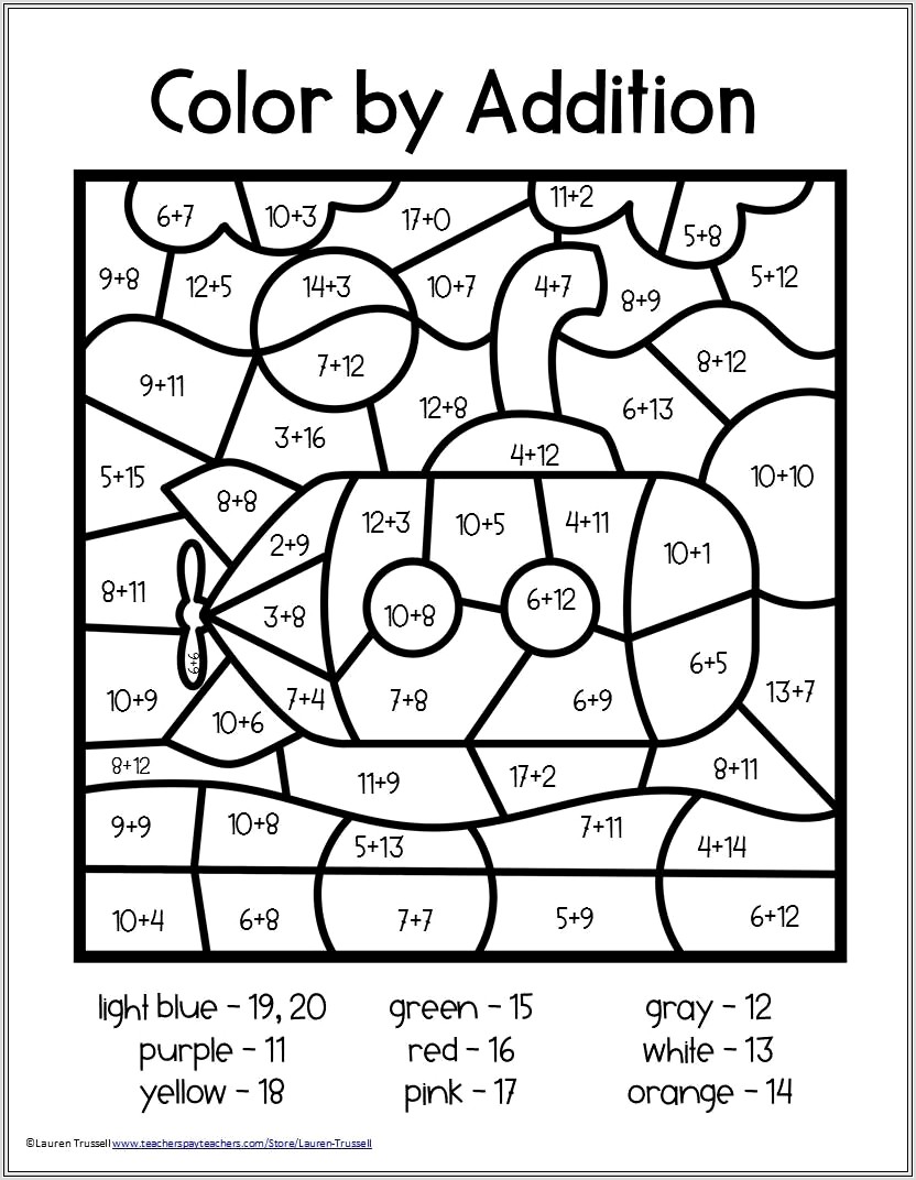 Math Addition Vertical Worksheets