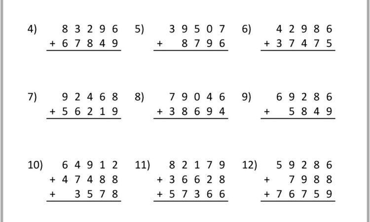 Math Addition Worksheets Addition