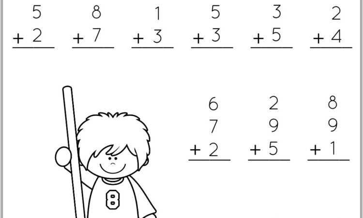 Math Addition Worksheets For 1st Grade