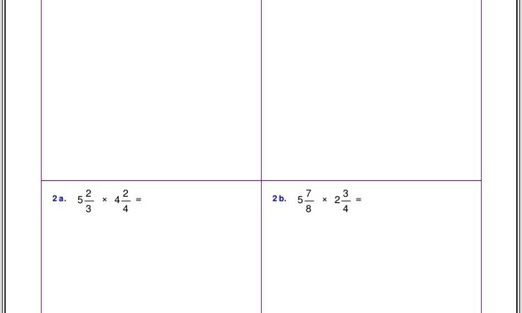 Math Exercises Mixed Numbers