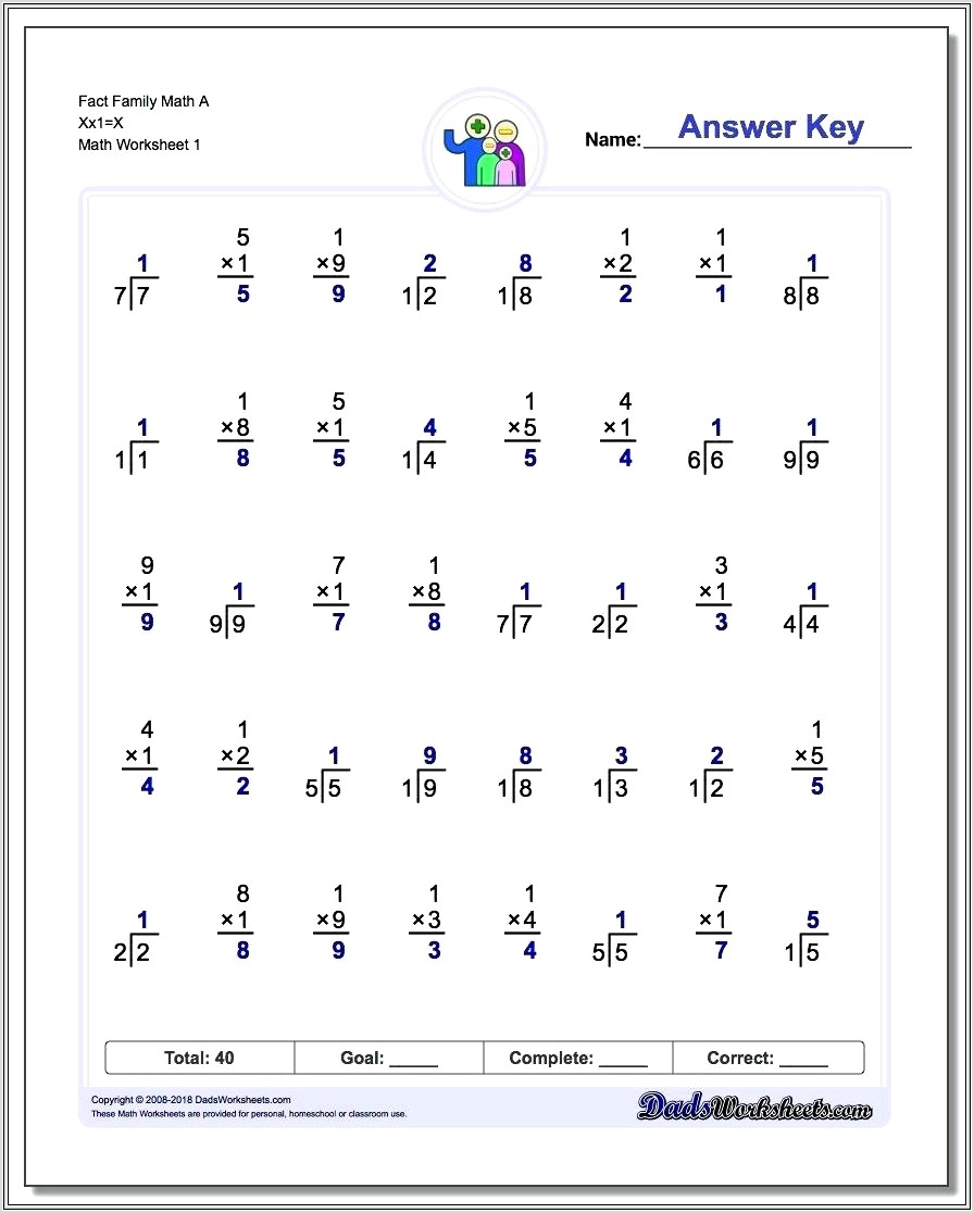 Math Fact Picture Worksheets