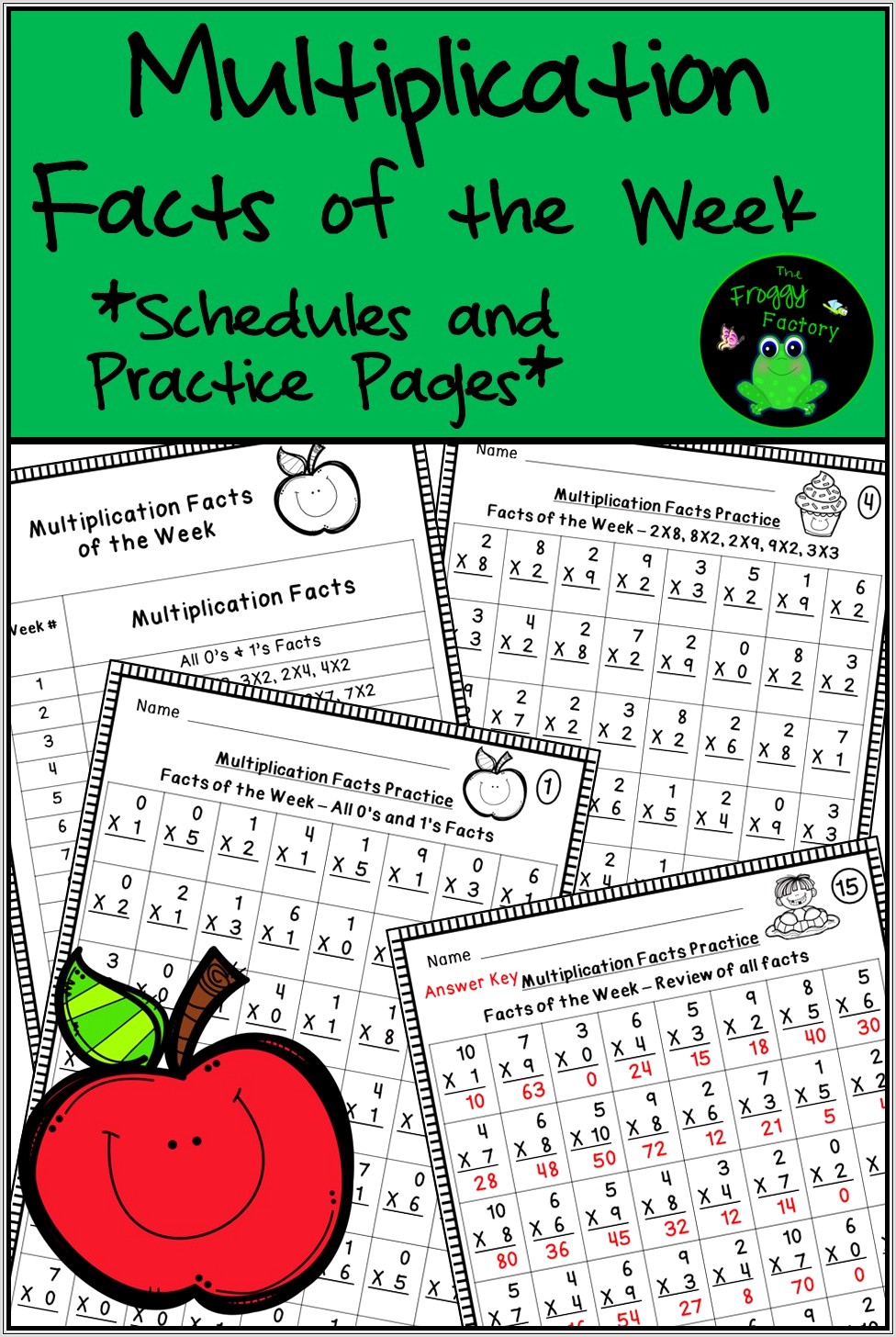 Math Facts Fluency Worksheets