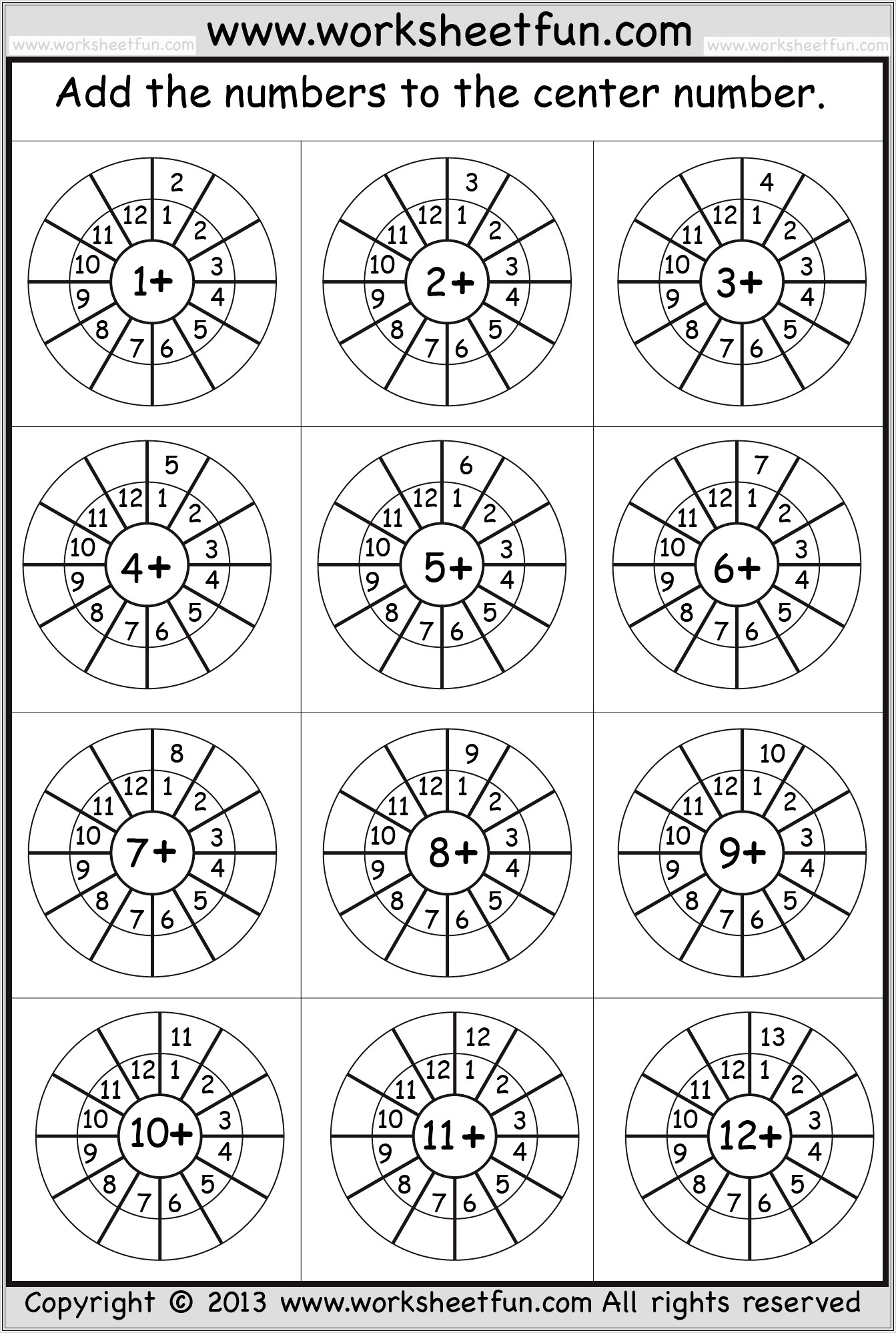 Math Facts Worksheets Multiplication Printable