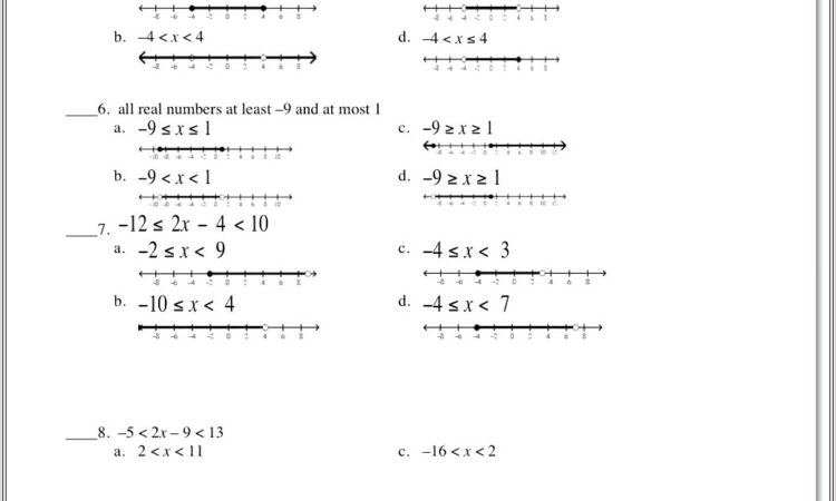 Math Inequalities Worksheet 6th Grade