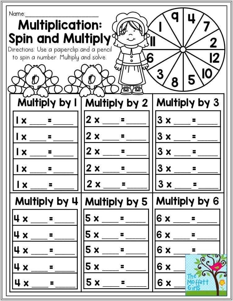 Math Multiplication Worksheets Third Grade