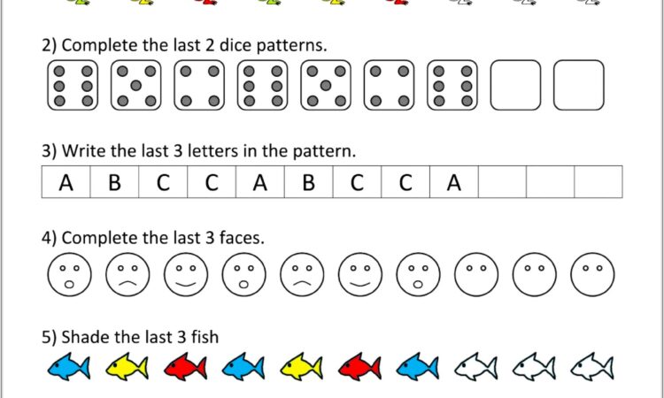 Math Pattern Worksheets For High School