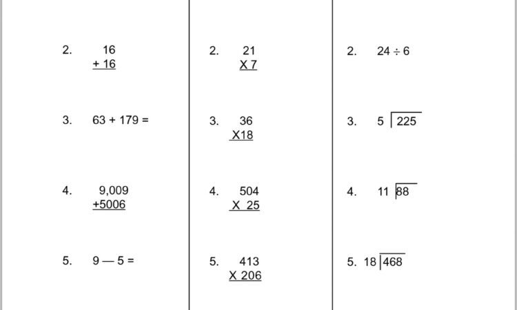 Math Skills For Science Worksheet