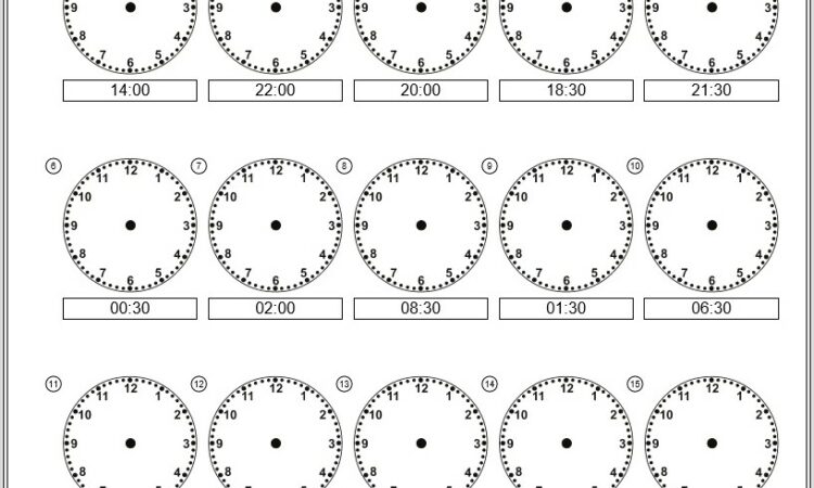 Math Time Worksheets For Grade 2