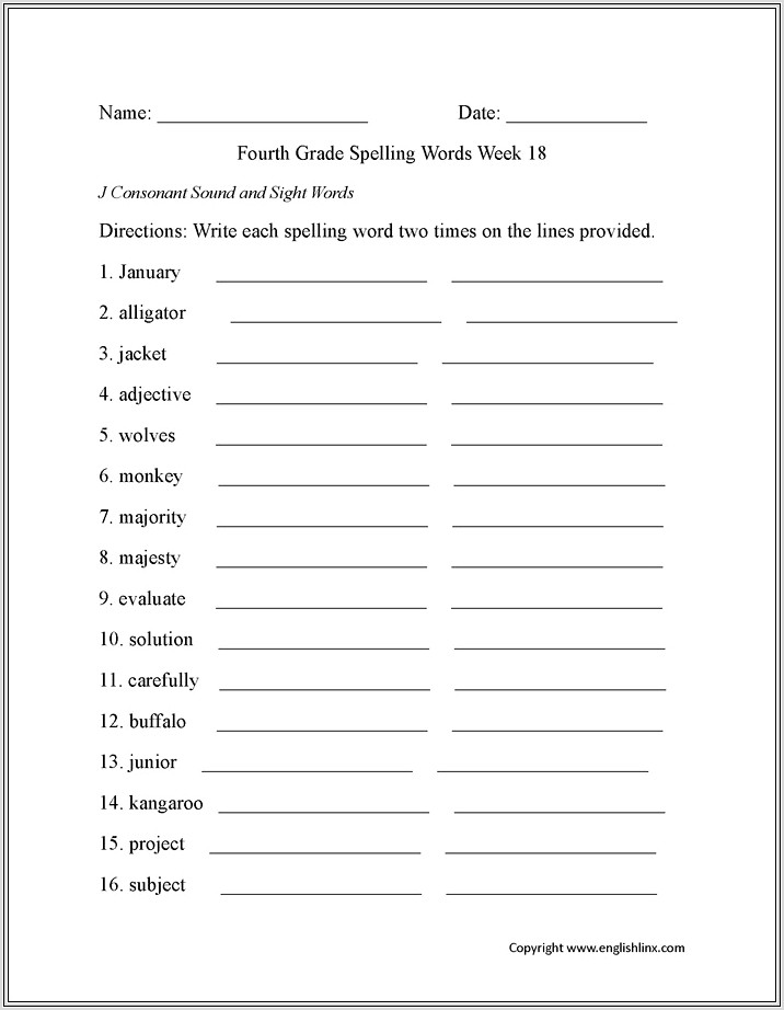 Math Vocabulary Worksheets 4th Grade