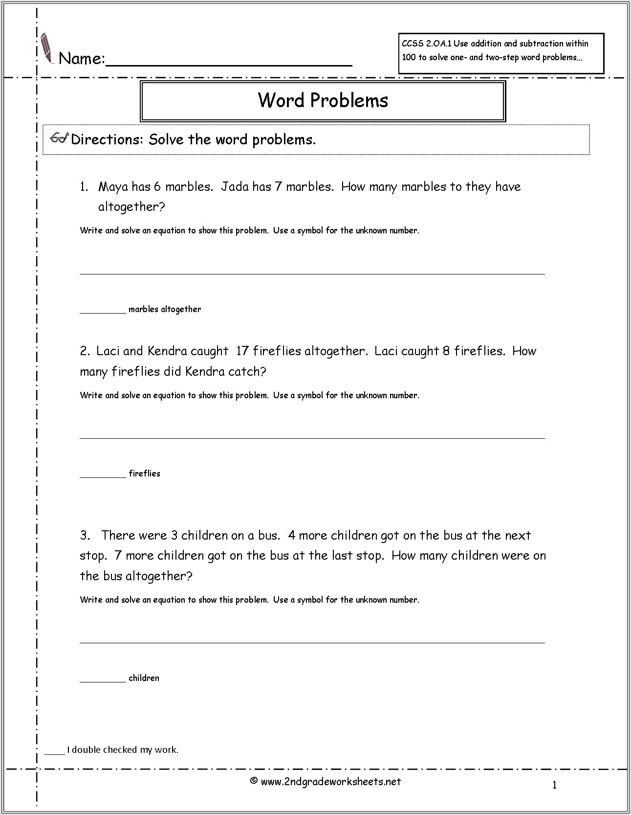 Math Word Problem Worksheets Grade 4