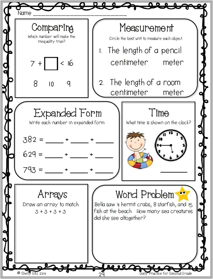 Math Word Problems Worksheet For 2nd Grade