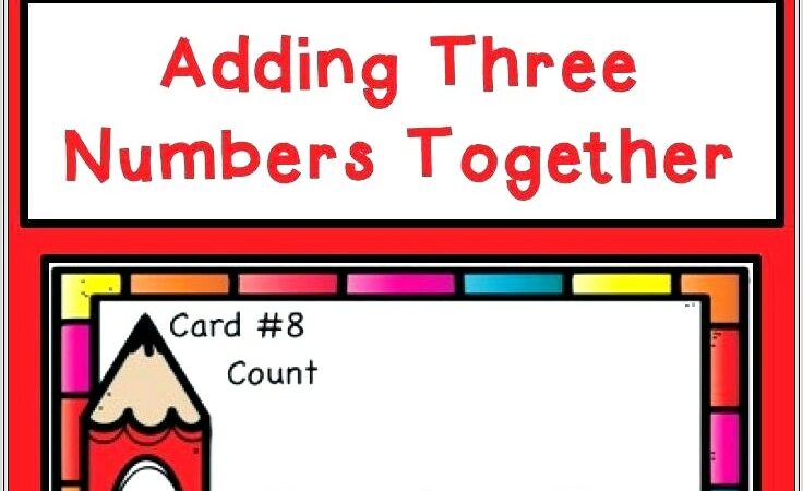 Math Worksheet Adding Three Numbers