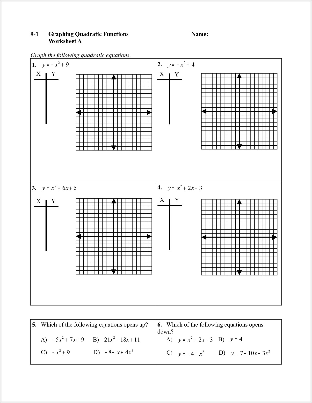 Math Worksheet Algebra 2