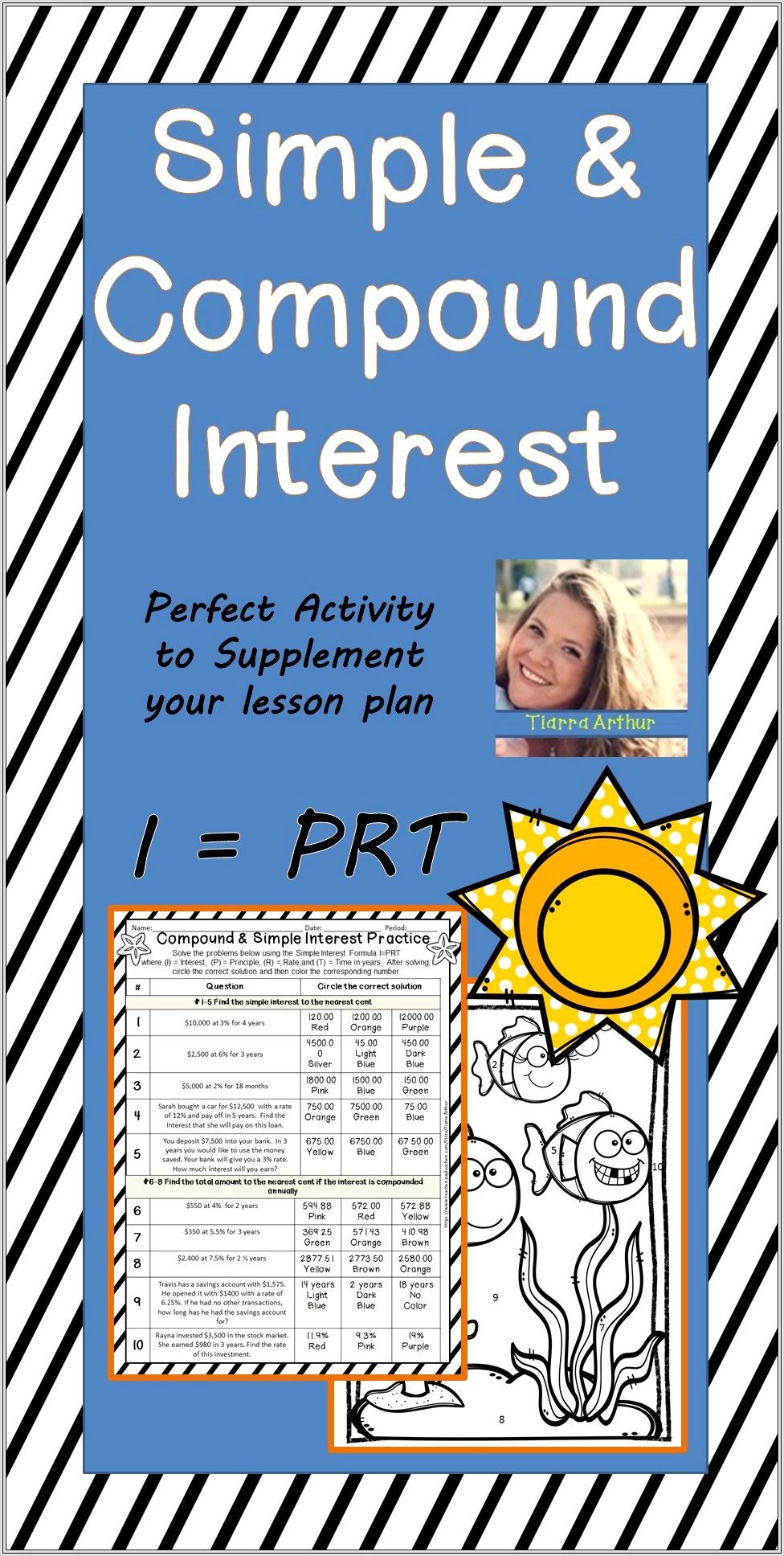 Math Worksheet Compound Interest