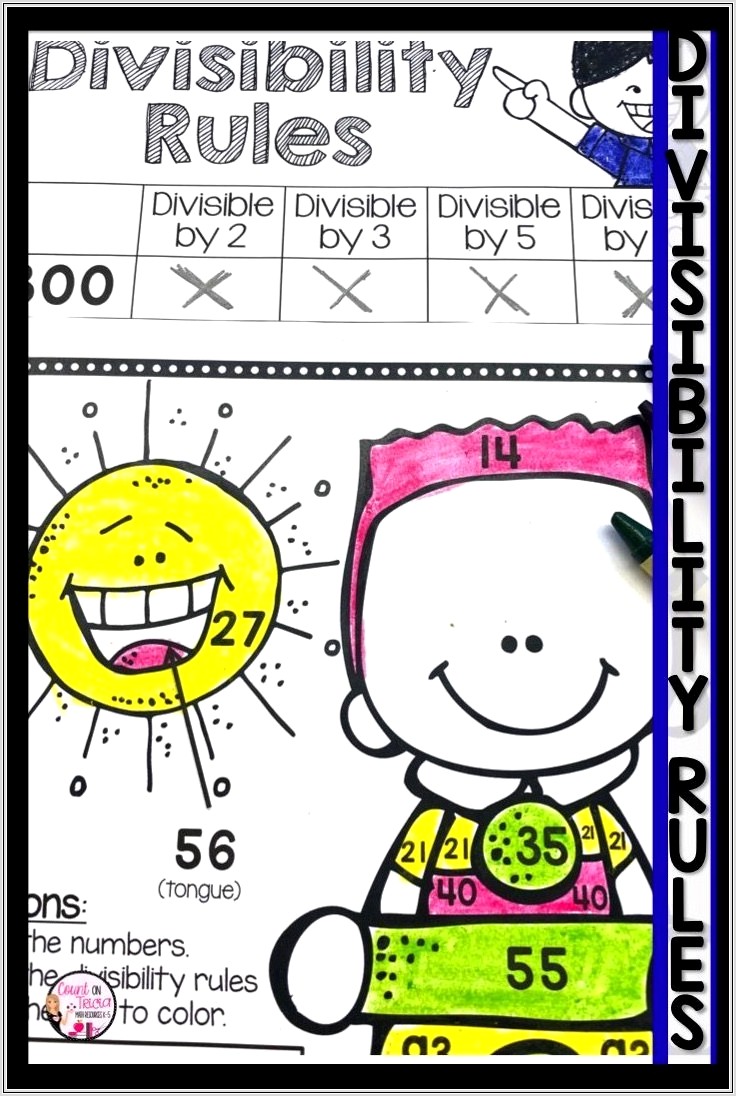 Math Worksheet Divisibility Rules