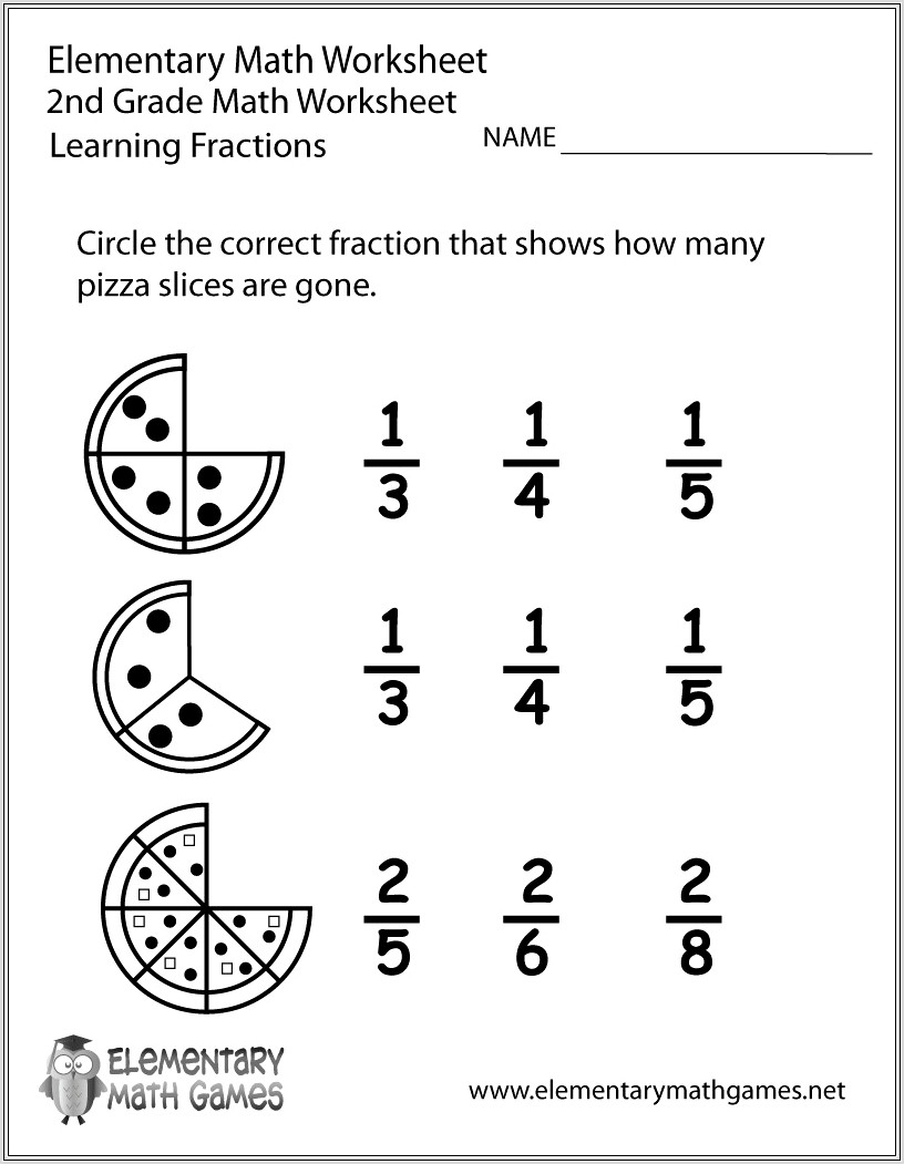 Math Worksheet Elementary School