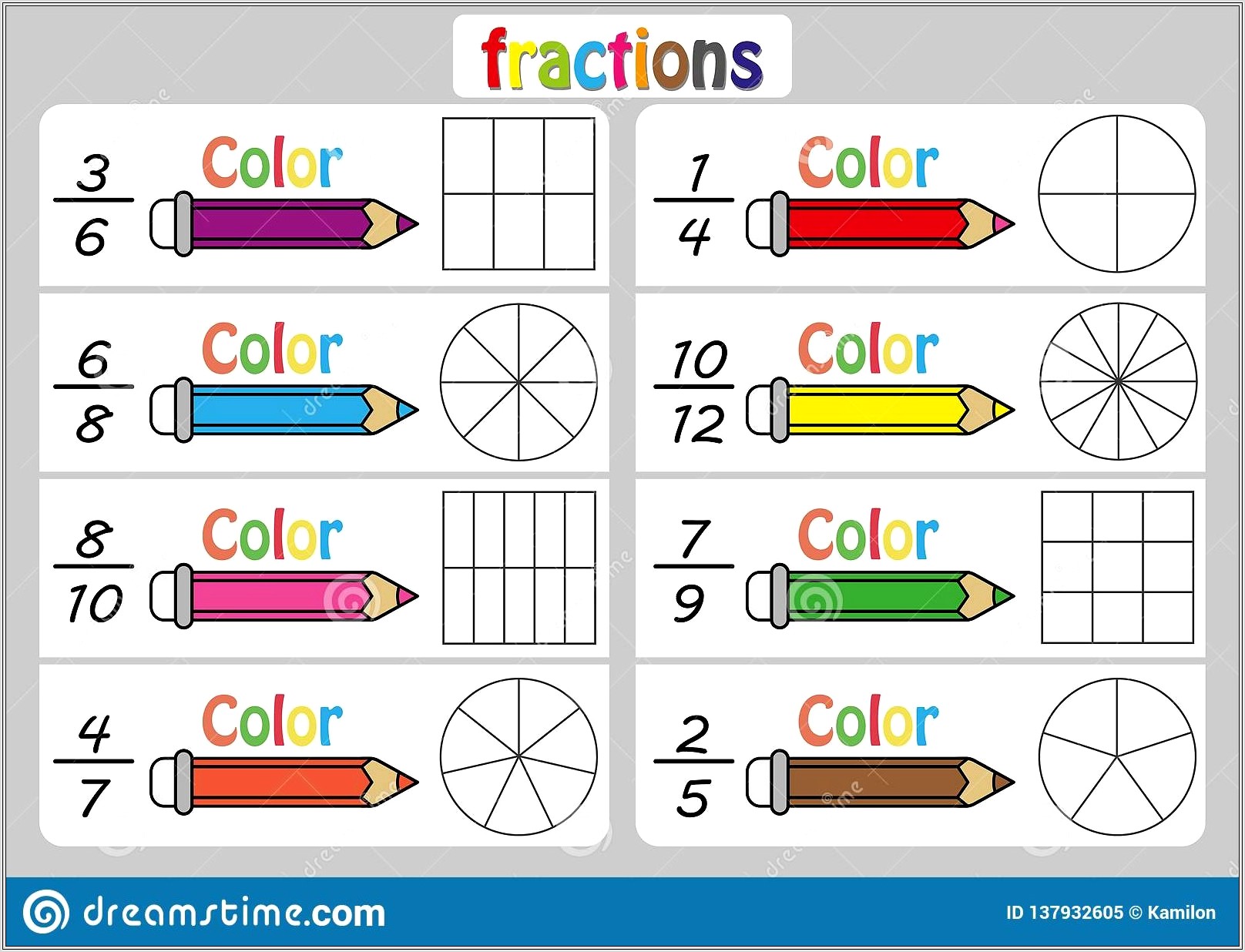 Math Worksheet Equivalent Fractions