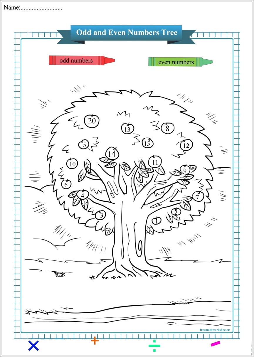 Math Worksheet Even And Odd Numbers