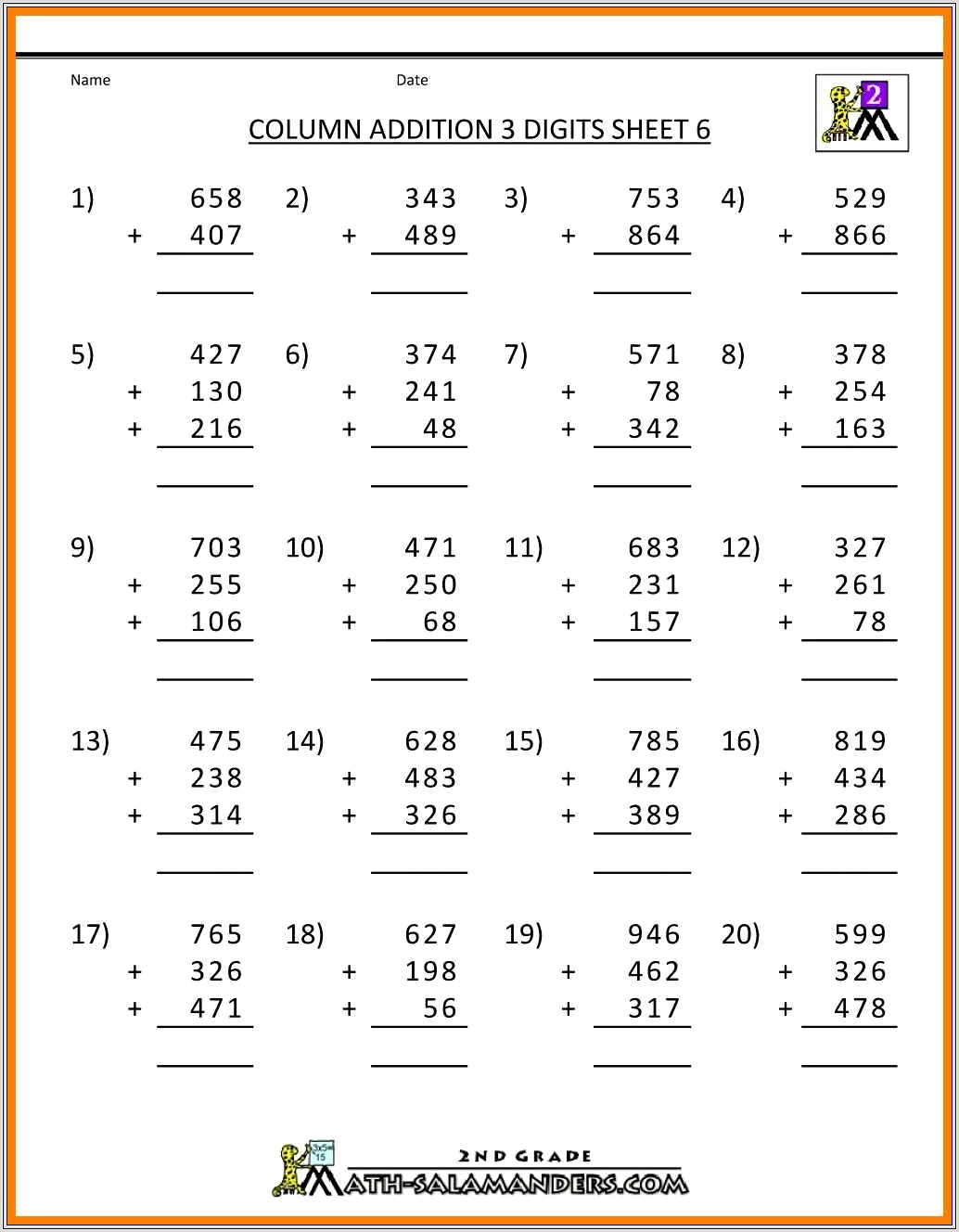 Math Worksheet For Grade 6 Pdf