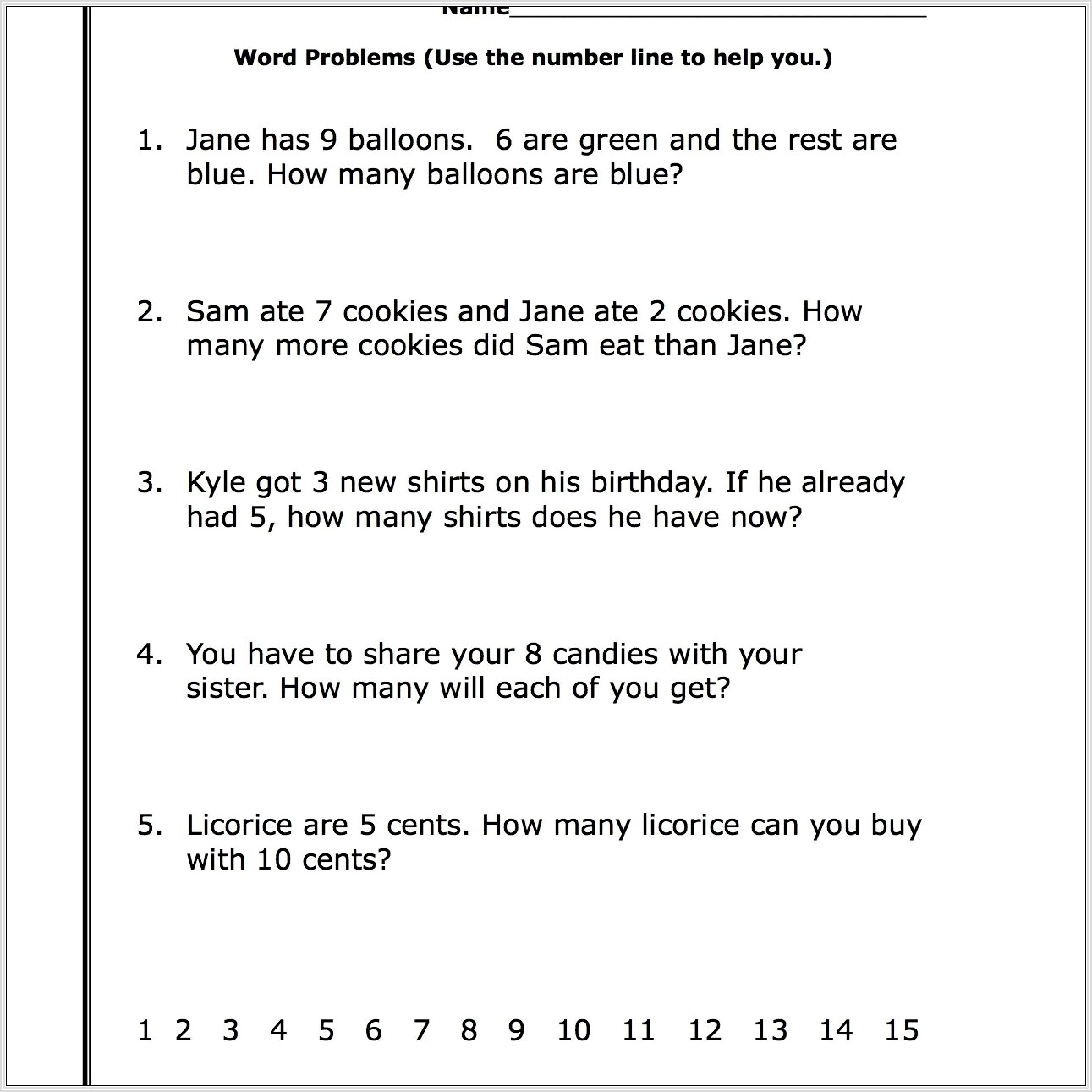 Math Worksheet Grade 3 Word Problems
