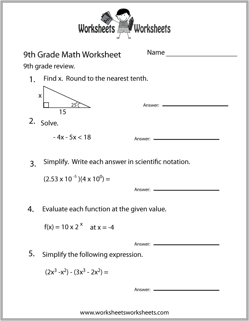 Math Worksheet Grade Two