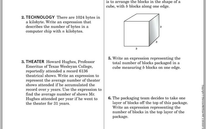 Math Worksheet How Business