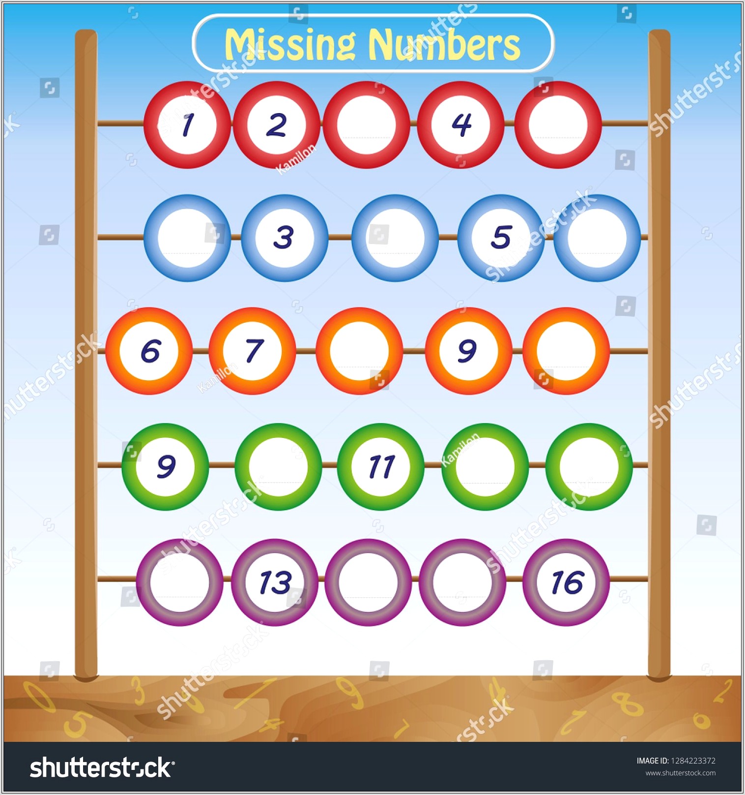 Math Worksheet Missing Numbers
