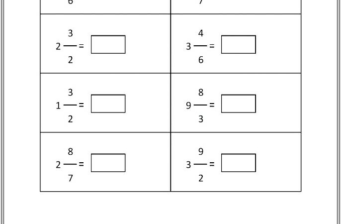 Math Worksheet Mixed Numbers And Improper Fractions