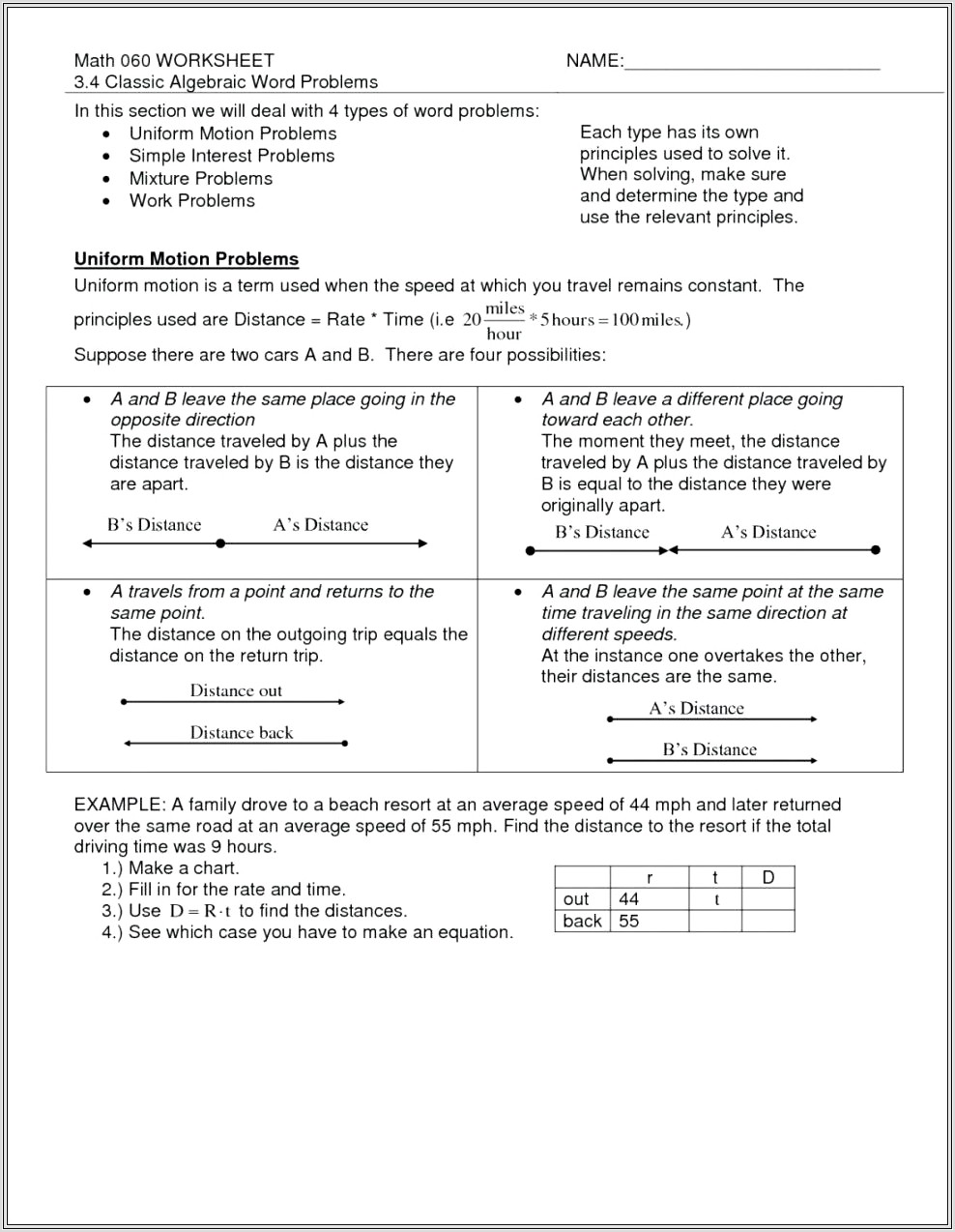 Math Worksheet On Simple Interest