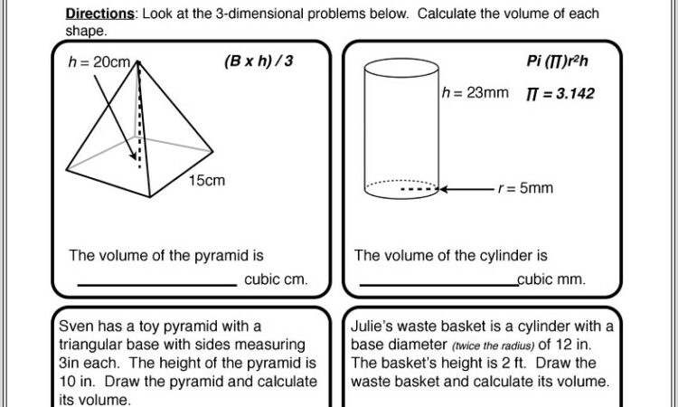 Math Worksheet Sixth Grade