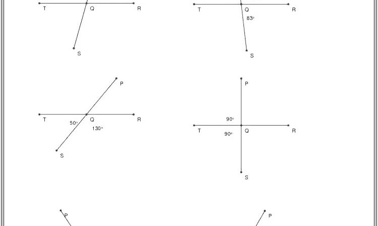 Math Worksheet Vertical Angles