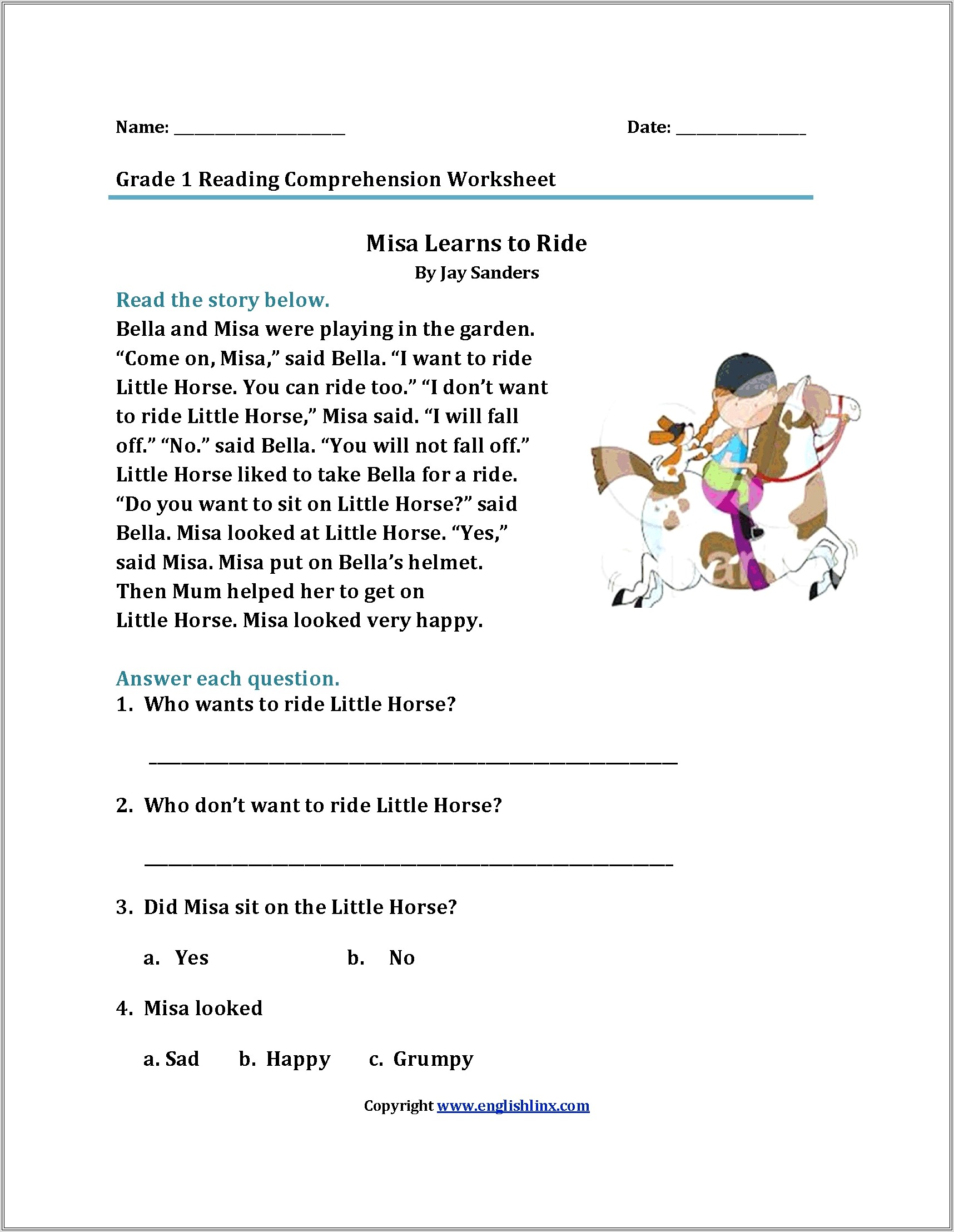 Math Worksheet With Coloring