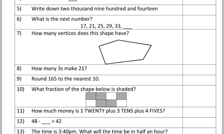 Math Worksheet With Division