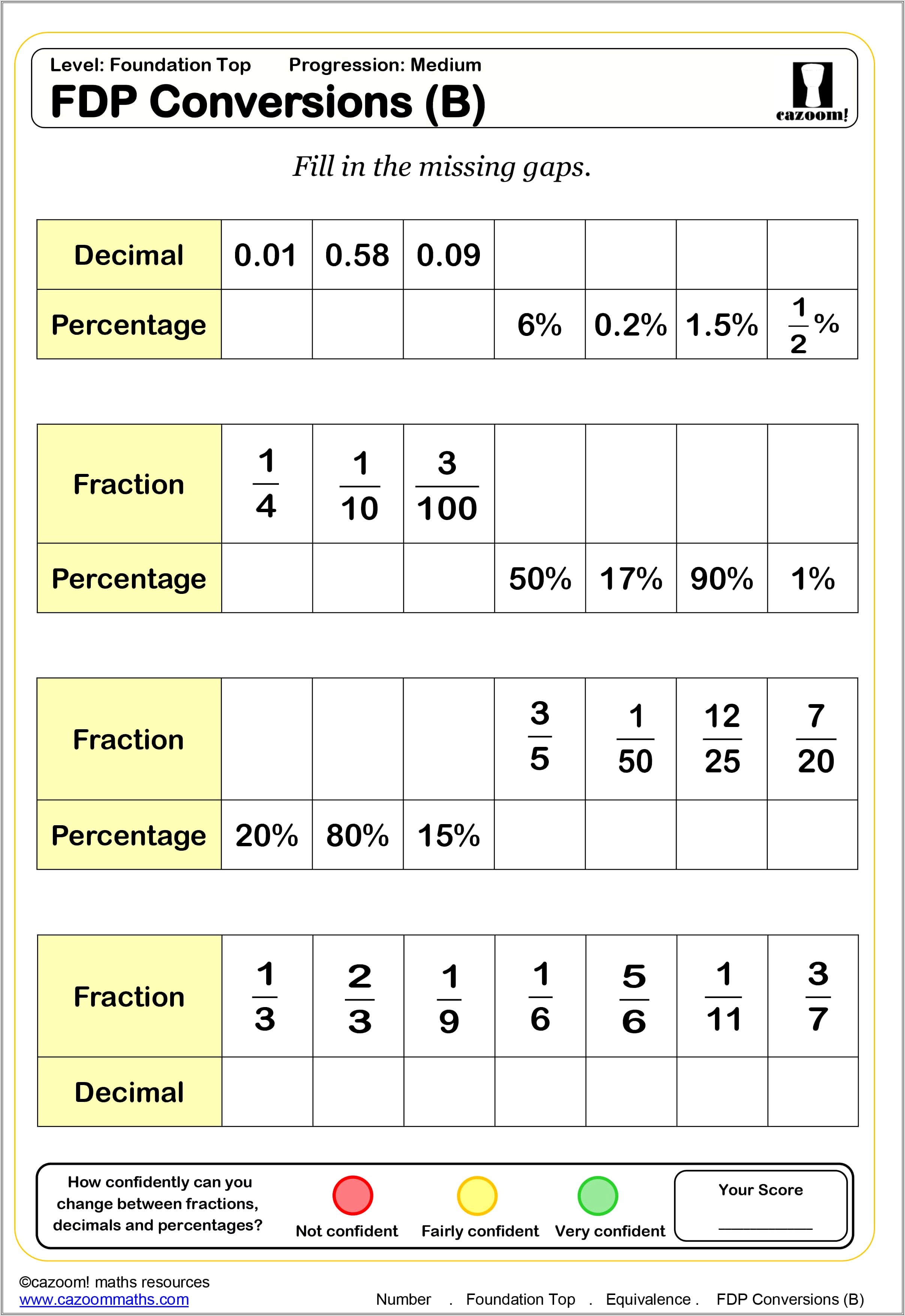 Math Worksheet Year 9