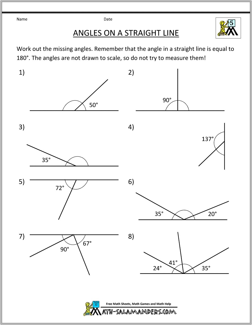 Math Worksheets 5th Grade Geometry