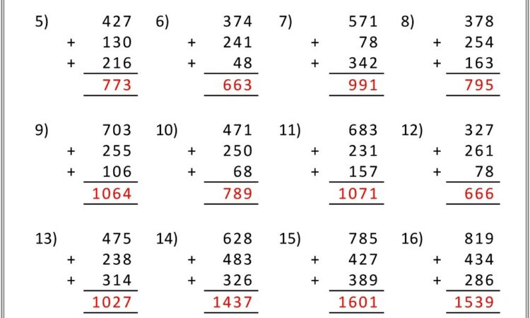 Math Worksheets 6th Grade With Answer Key