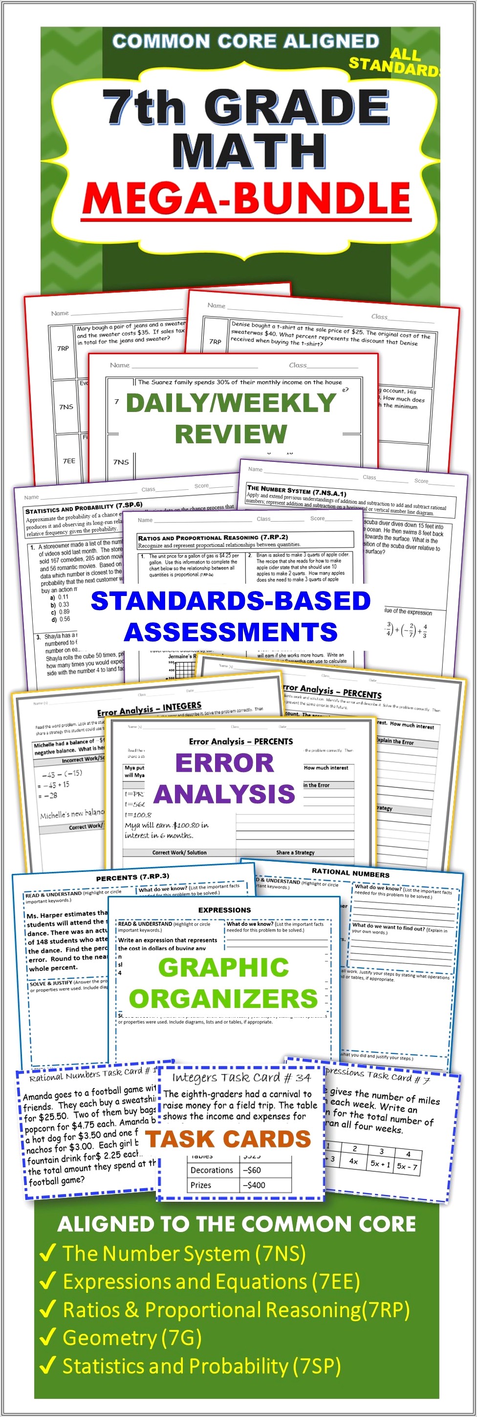 Math Worksheets 7th Grade Common Core