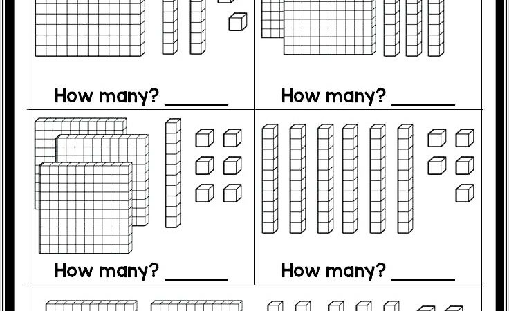 Math Worksheets Addition With Base Ten Blocks