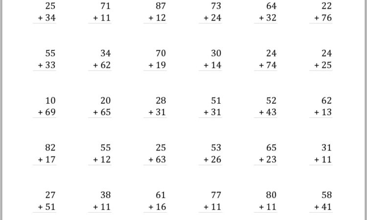 Math Worksheets Addition With Regrouping 3 Digits