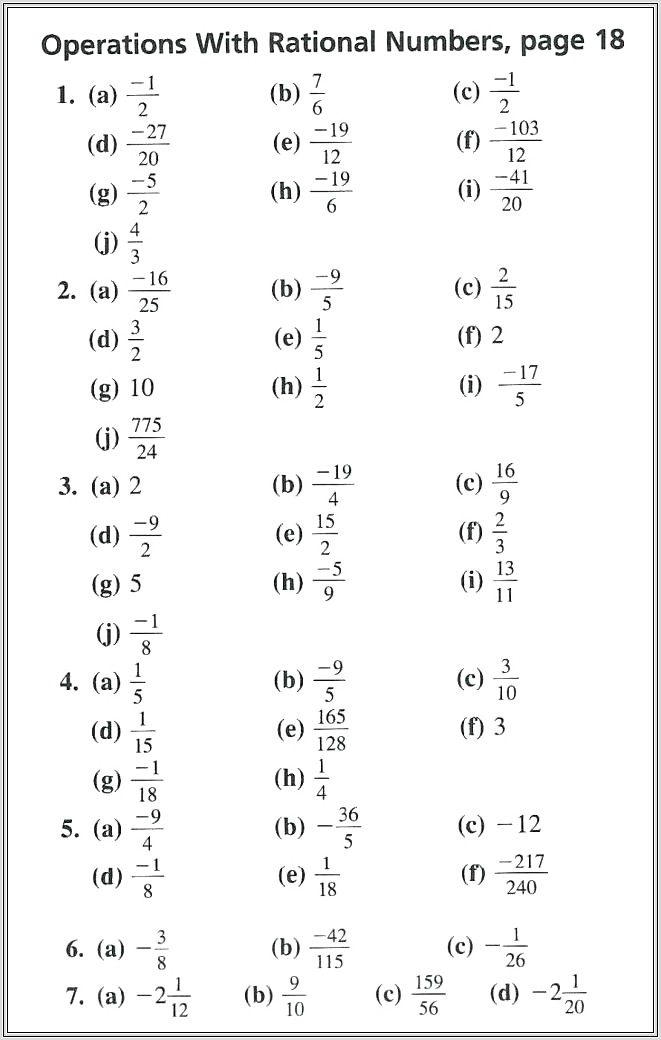 Math Worksheets Algebra Grade 7