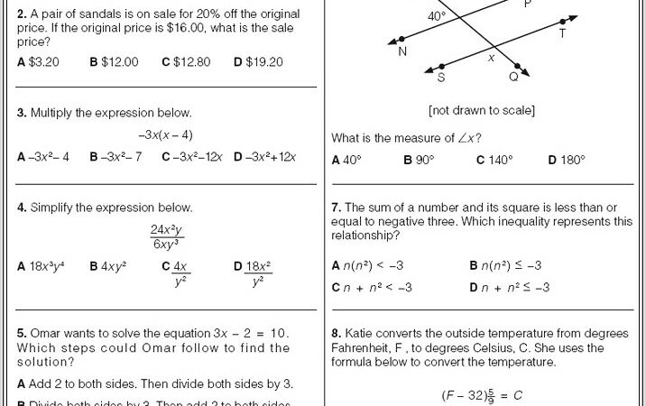 Math Worksheets And Answers For 5th Grade