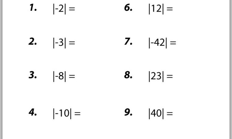 Math Worksheets Eighth Grade