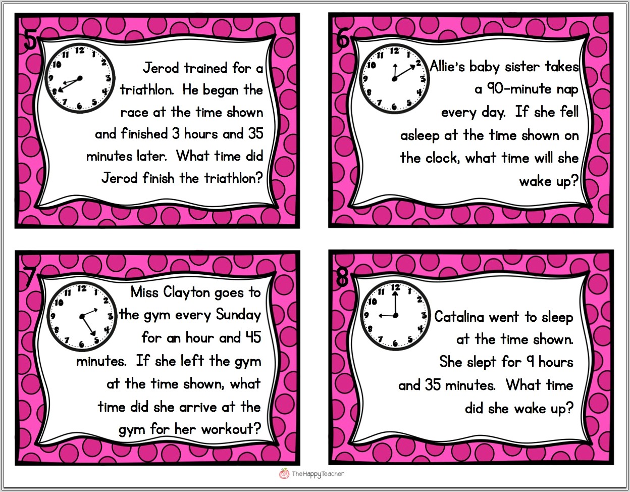 Math Worksheets Elapsed Time 4th Grade