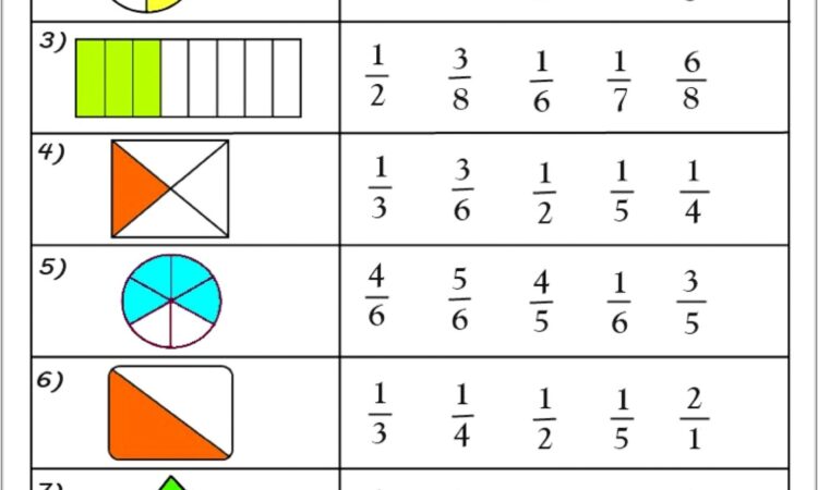 Math Worksheets For 4th Grade Equivalent Fractions