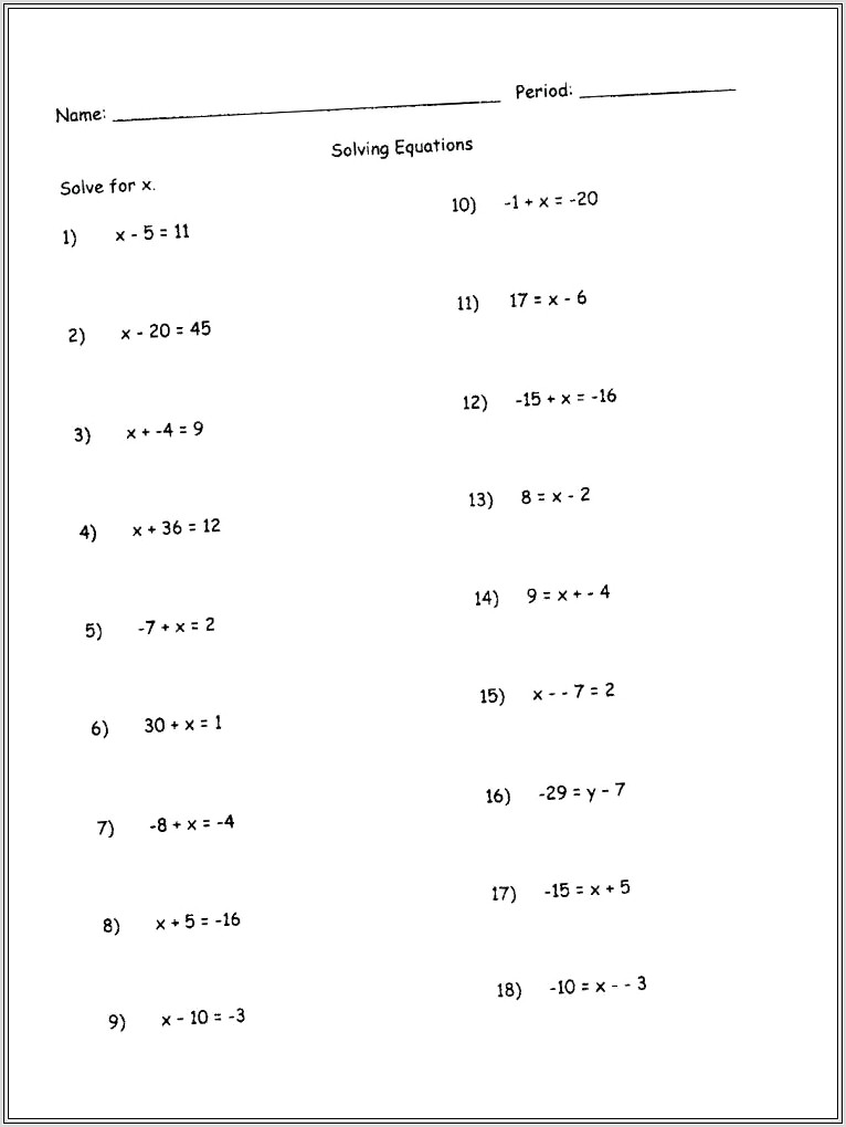 Math Worksheets For 5th Grade Exponents