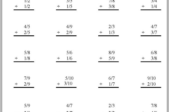 Math Worksheets For Grade 5 Long Division