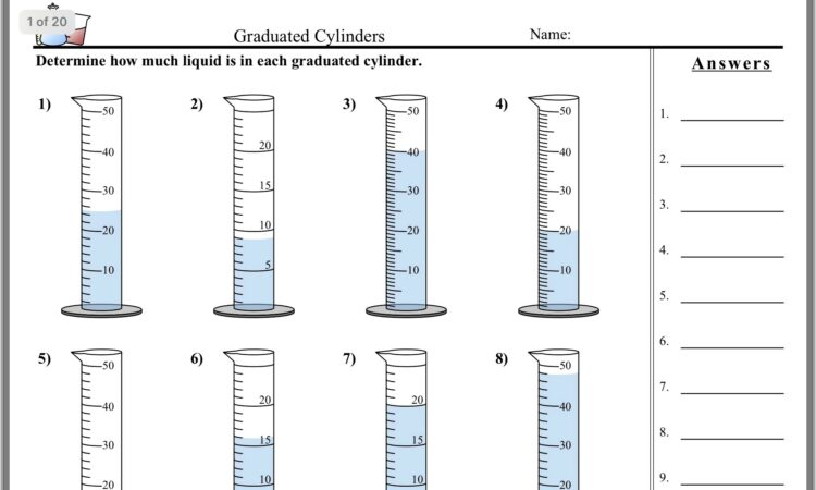 Math Worksheets Grade 4 Capacity