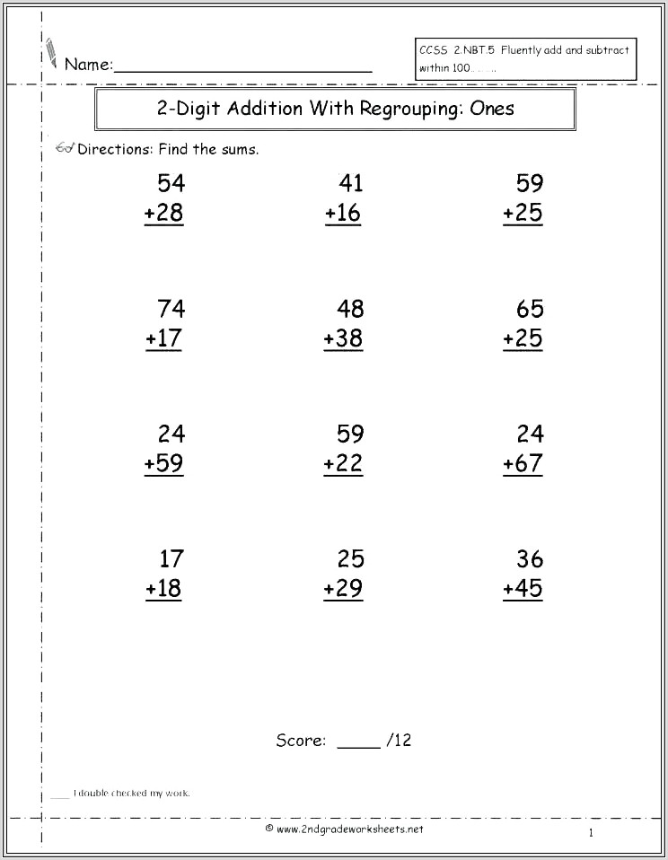 Math Worksheets Grade 5 Addition And Subtraction