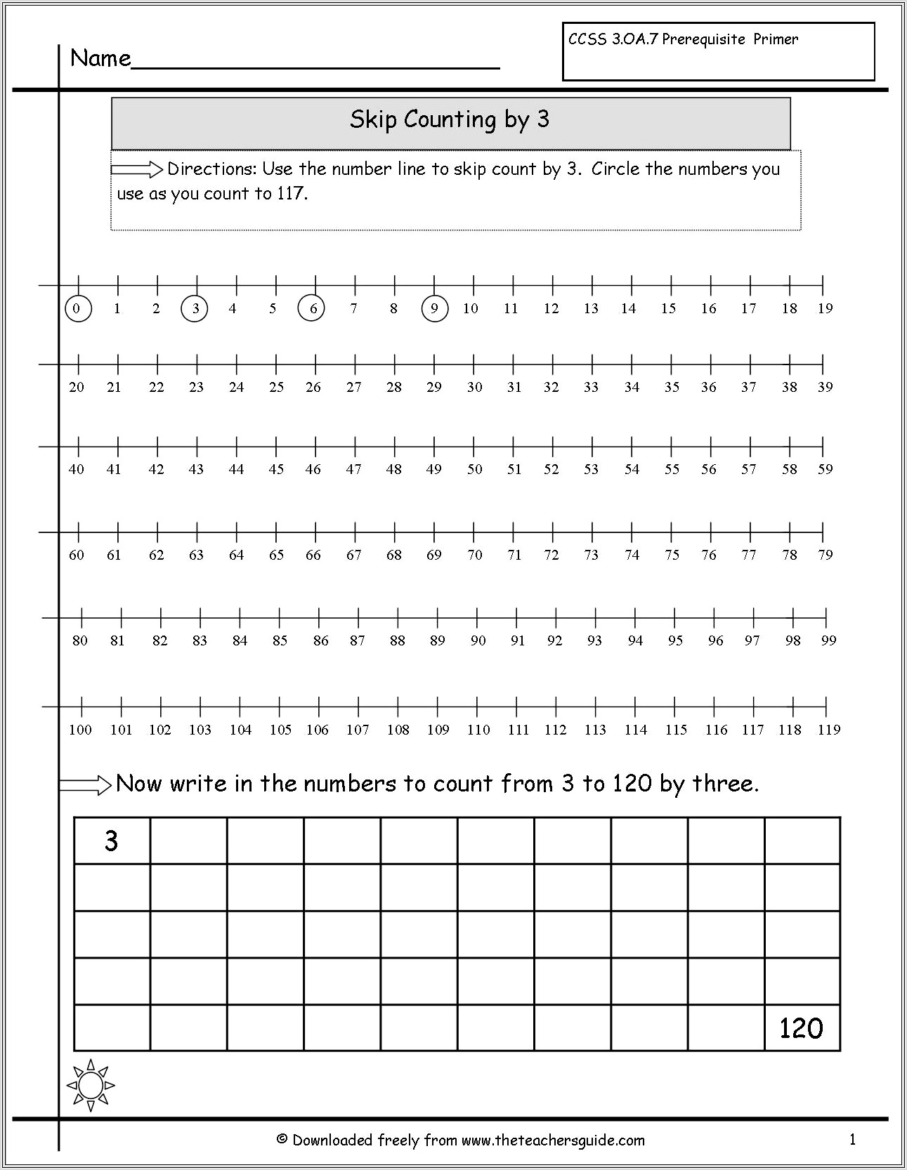 Math Worksheets Grade Three